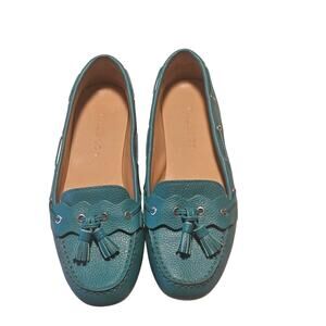 Talbots Everson Driving Moccasins Pebble Leather Size 6 1/2